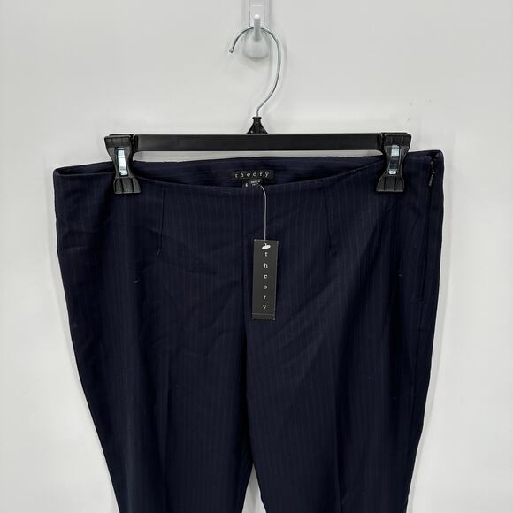 THEORY NWT Belisa Brisbane Navy Pinstripe Dress Trouser Pants // 6 - Picture 3 of 9